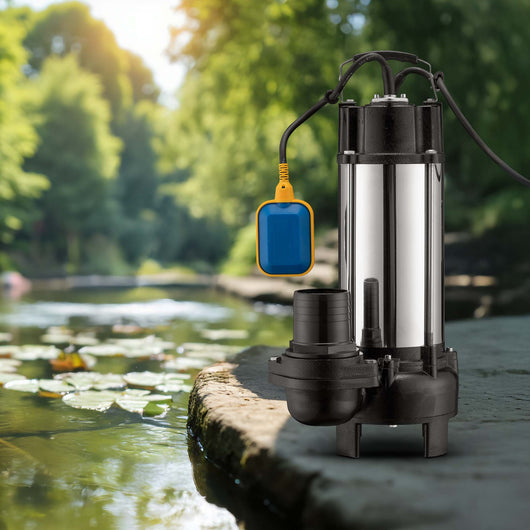 Pompa sommersa acque nere con trituratore e galleggiante 31.200 l/h 2200 W, prevalenza 10m