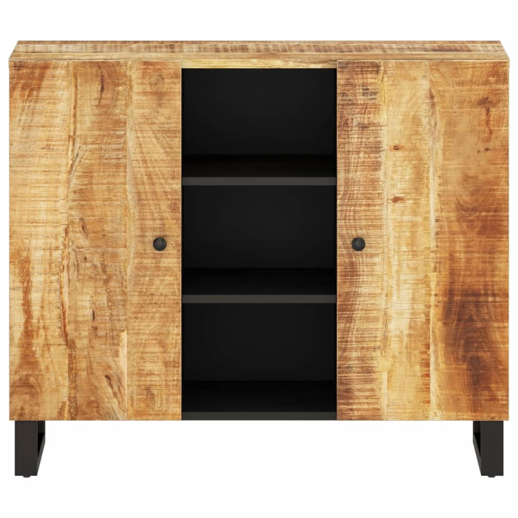 Credenza cassettiera mobile contenitore organizer cucina soggiorno soggiorno con 2 ante 90 x 33 x 75 cm legno massello di mango marrone 02_0029730