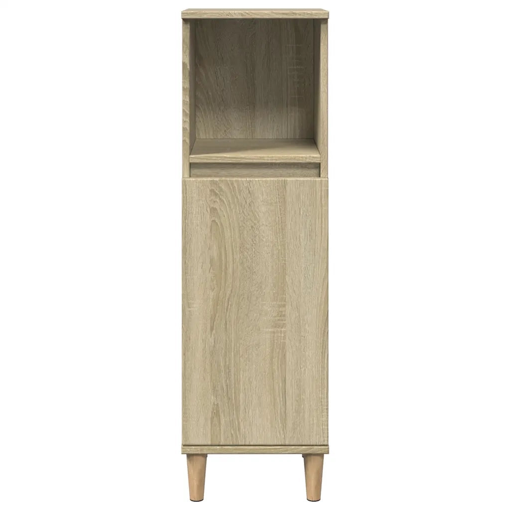 Set Mobili da Bagno | Armadio da bagno 3 pz Rovere Sonoma in Legno Multistrato