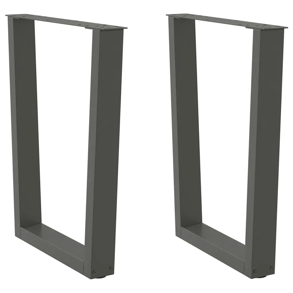 Gambe per tavolo da pranzo a forma di V 2 pz Antracite 70x(72-73,3) cm Acciaio