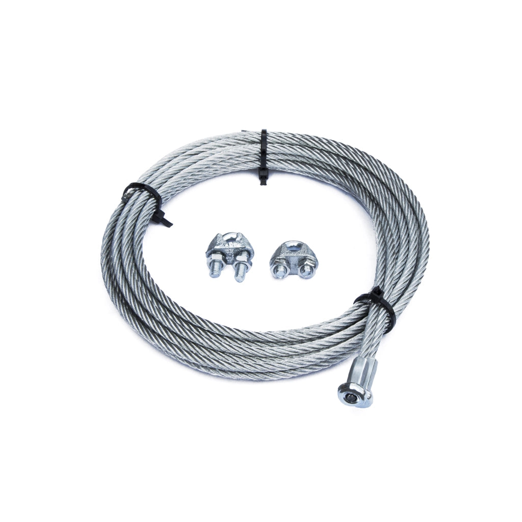Kit per porte basculanti fune Ã˜ 4 mm. con gancio a T + 2 morsetti