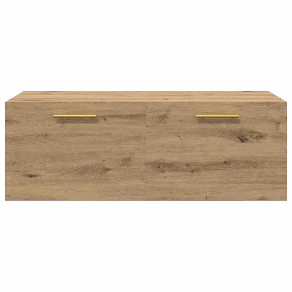 Armadietto a muro rovere artigianale 100 x 36.5 x 35 cm