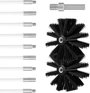Kit di pulizia camino 26FT per pulizia camino - Con 8 stecchi flessibili - Set di spazzole azionate da trapano