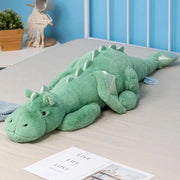 Giovane drago di peluche 65 cm - Peso 0,9 kg - Giocattolo per bambini - Robusto e divertente - Verde drago - Giocattolo di peluche
