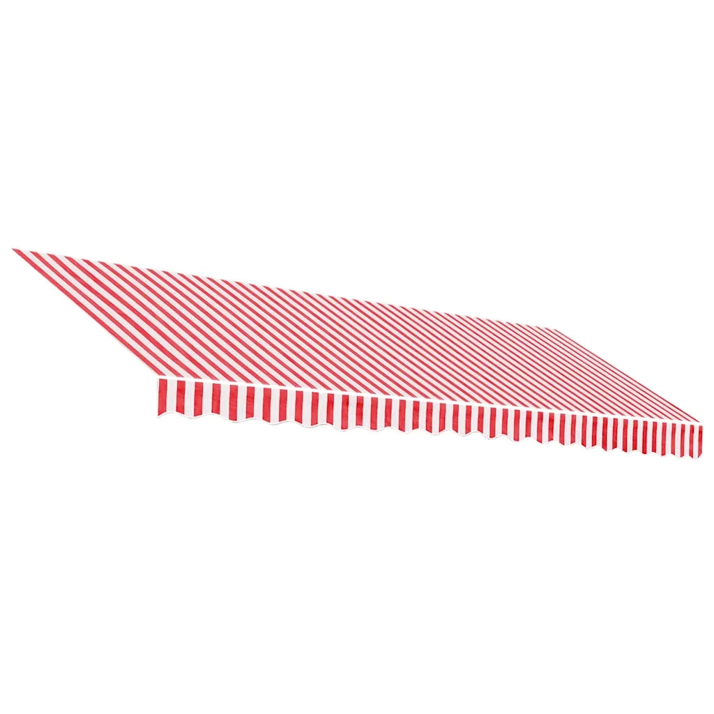 Tessuto di Ricambio per Tenda Strisce Rosse e Bianche 4,5x3 m