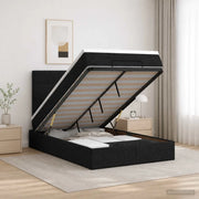 Letto ottomano con materasso Nero 120 x 200 cm Tessuto 3457482