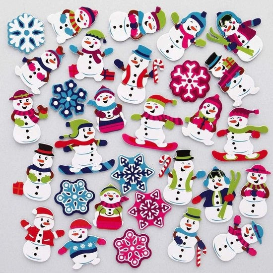 Sticker di Spuma per Natale - Pacchetto da 200 - Sticker per Bambini - Attività di Natale e Progetti Artistici