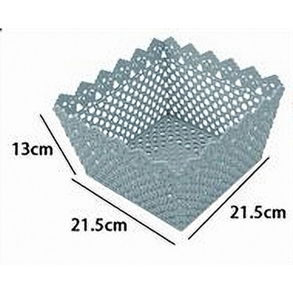 Trade Shop - Cestino Quadrato Porta Tutto Oggetti Multiuso In Plastica 21.5x21.5x13 Cm 79475 -