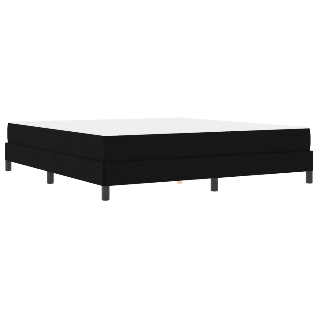 Letto a molle con materasso Nero 180 x 200 cm Tessuto