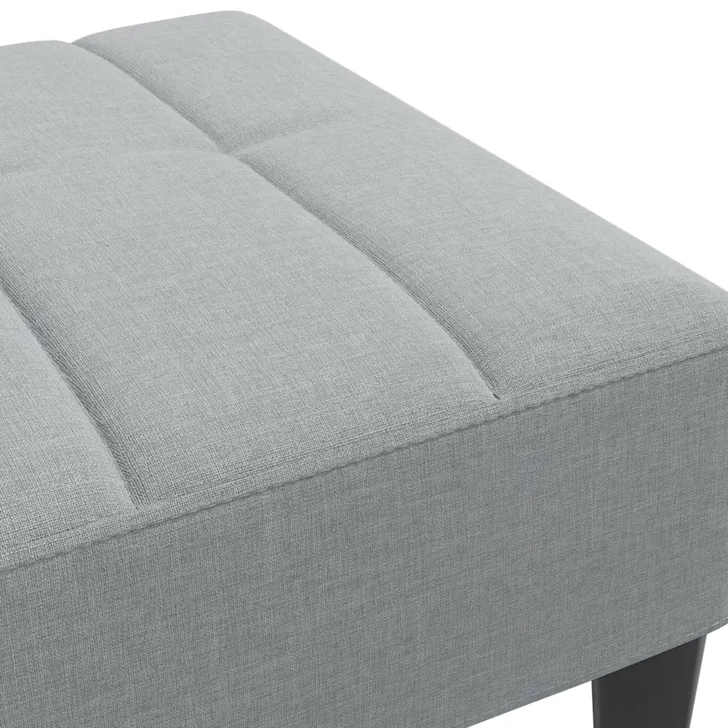Poggiapiedi Grigio Chiaro 77x55x31 cm in Tessuto