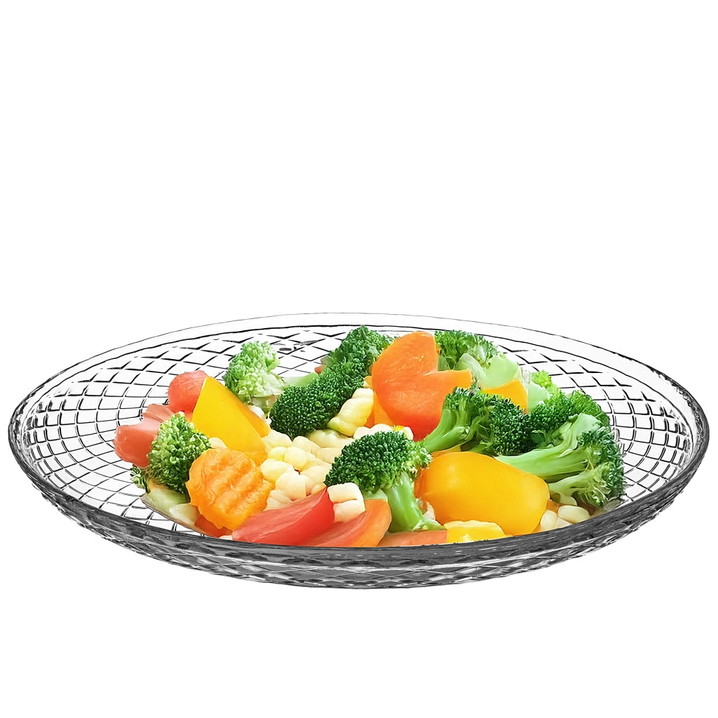 KADAX Set di 2 piatti piani da 30 cm, piatti grandi in vetro rotondi e piatti