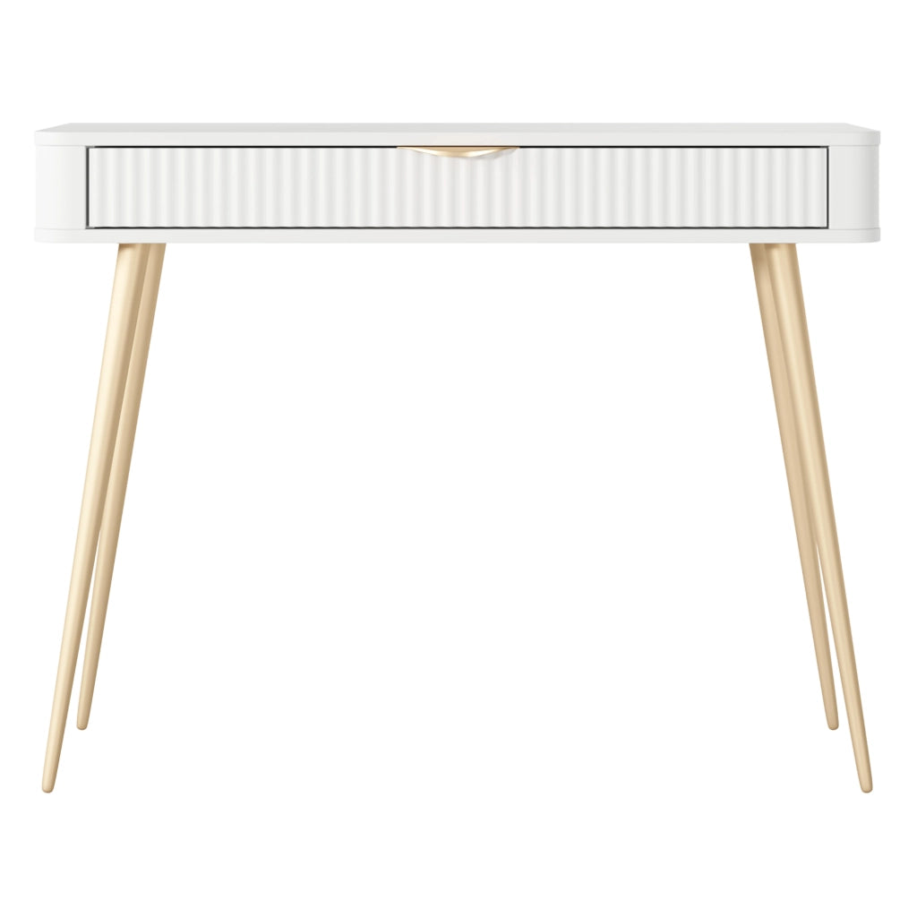 Mobile da Trucco Katerara, Toeletta un Cassetto, 100x38x78h cm Bianco
