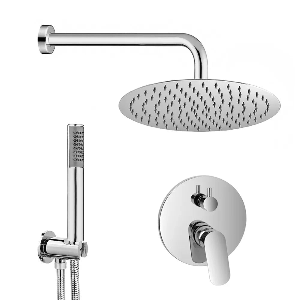 Set doccia braccio 40 cm + soffione 20 cm + miscelatore e kit doccia Kreo