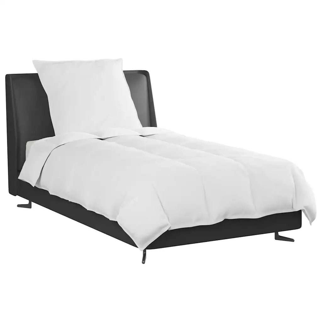 vidaXL Set di piumini con cuscino 2 pcs Bianco 155 x 200 cm Piume