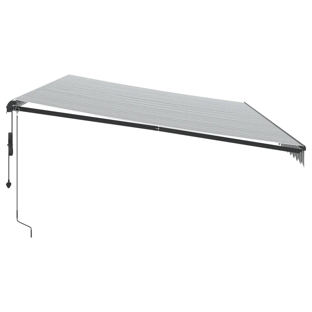 vidaXL Tenda Retrattile Automatica LED Antracite e Bianco 600x350 cm