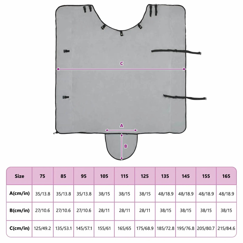 Coperta per Cavalli Grigio chiaro e rosa completo 145 cm CFW4058089