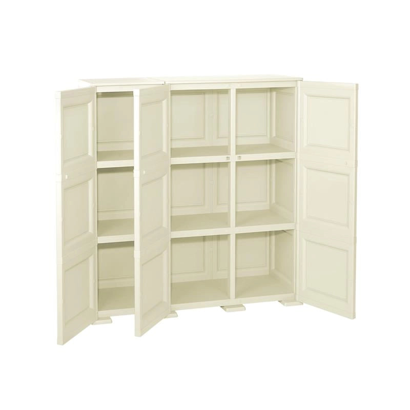 ARMADIO 3 ANTE ANGORA 118X43X125 CM CON PUNTALI – MOBILE ORGANIZZAZIONE CASA DESIGN CLASSICO