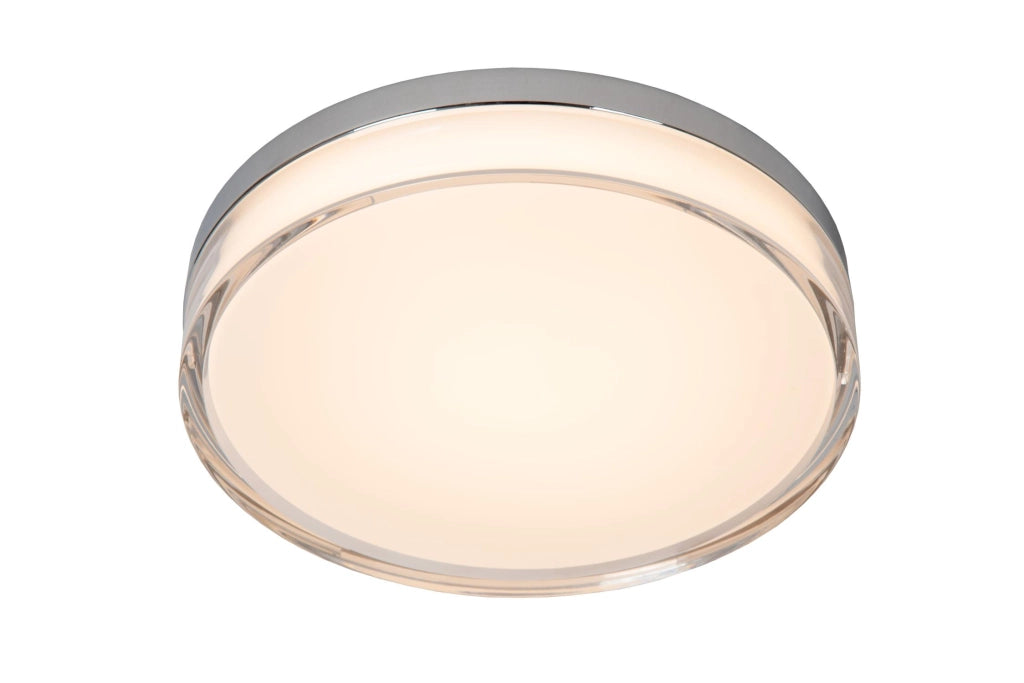 Plafoniera LED tonda argento IP44 Lucide PLANO 16W