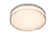 Plafoniera LED tonda argento IP44 Lucide PLANO 16W