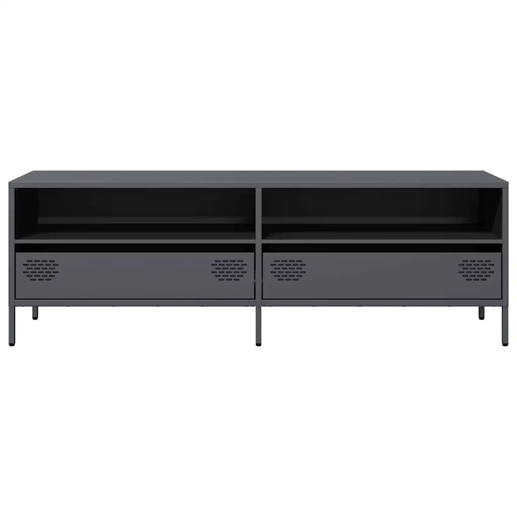 Mobile TV Antracite 135x39x43,5 cm Acciaio Laminato a Freddo 851336