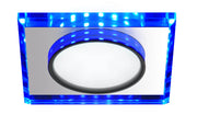 Faretto LED incasso Candellux SSP quadrato 8W ring blu