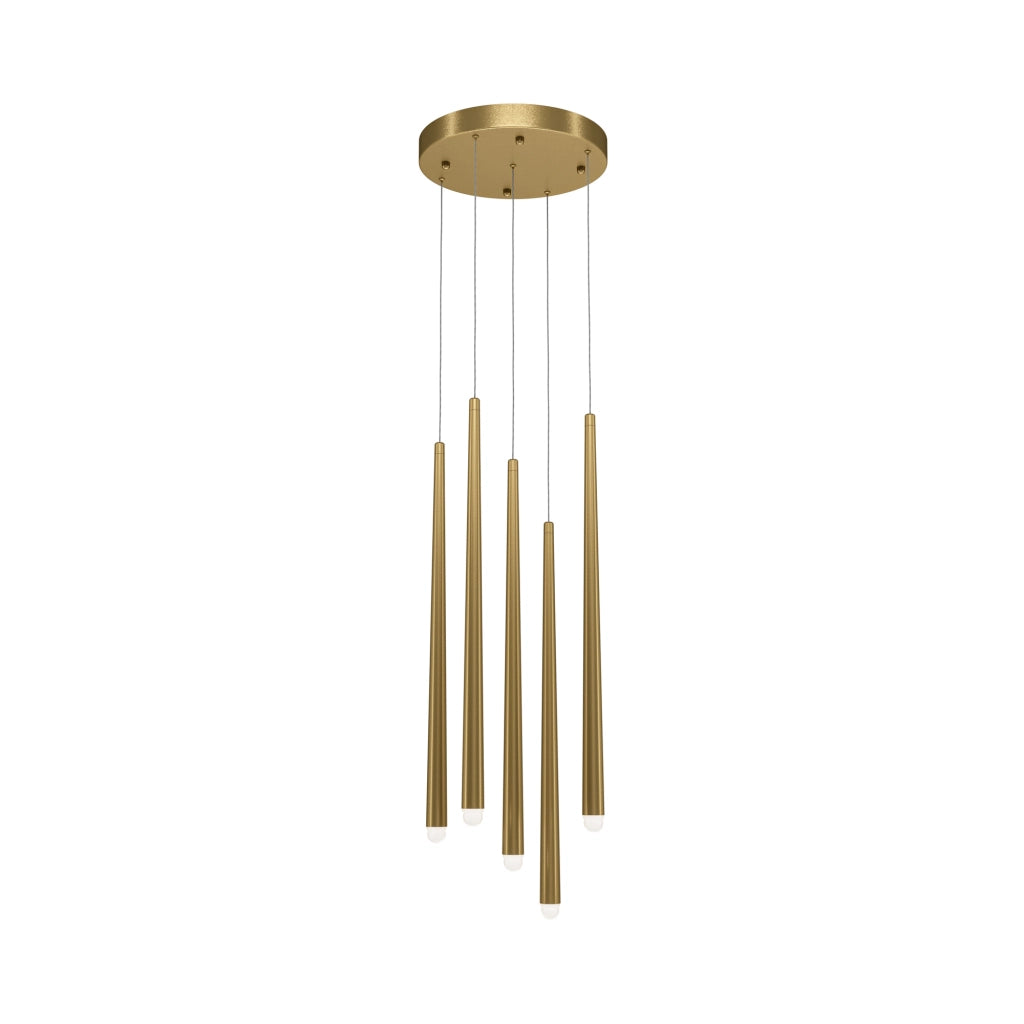 Maytoni Lampadario moderno Cascade 5 luci LED integrato ottone alluminio