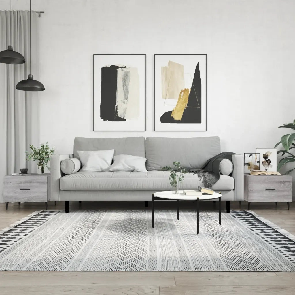 Tavolini Salotto 2pz Grigio Sonoma 50x50x40cm Legno Multistrato 829441