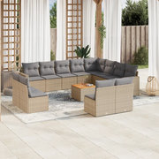 Set Divano da Giardino 13 pz con Cuscini Beige in Polyrattancod mxl 113534