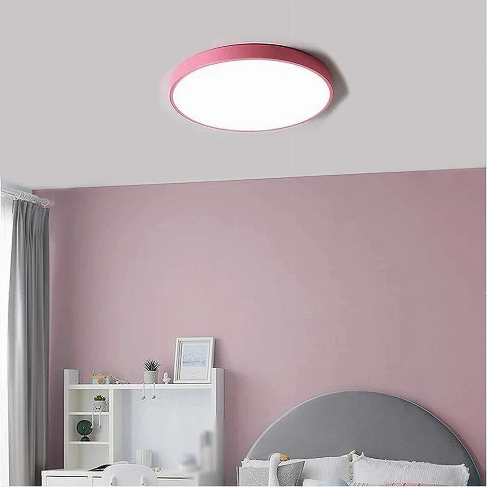 Trade Shop - Plafoniera Led 70 W Rotonda Lampada Soffitto Rosa Lampadario Luce Naturale 02621 -