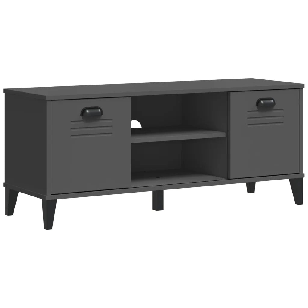 Panca Portascarpe-Sgabello-Panca Scarpiera VIKEN Antracite 106x35x45cm Legno Multistrato