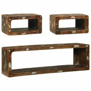Set mobile TV 3 pz | Armadietto TV | Mobile Porta TV Multicolore Legno massello di recupero