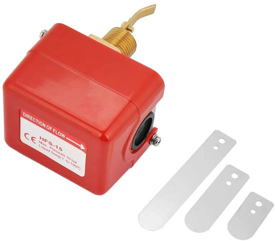 Sensor di Flusso per Acqua - Interruttore di Flusso - Sensore di Livello Acqua - Adatto per trattamento dell'acqua - Bianco 

Modello: Vloeistof Flow Switch 
Codice: Water Paddle Flow Switch