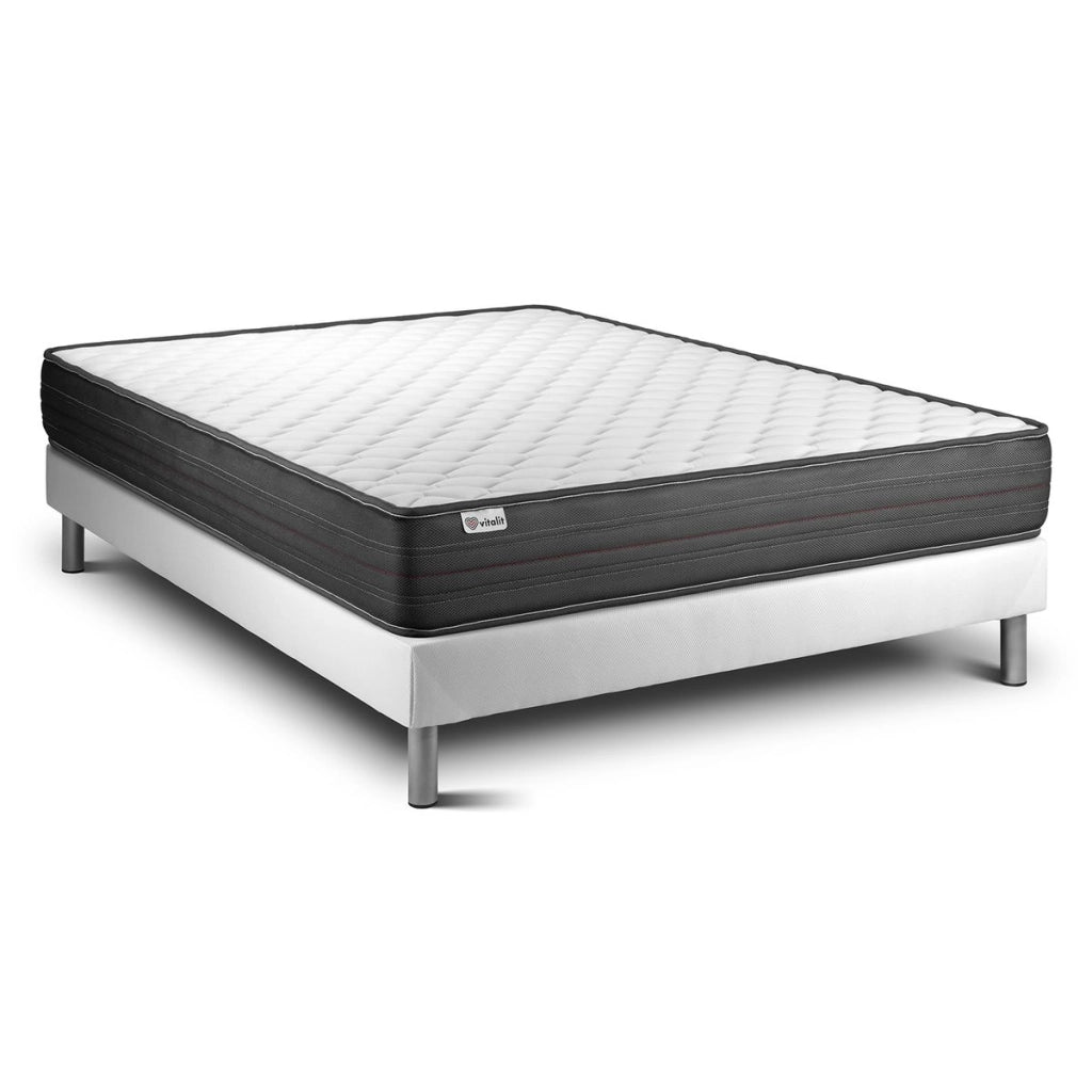 Letto con materasso VITALPOWER 180 x 220 cm Rete kit Bianco