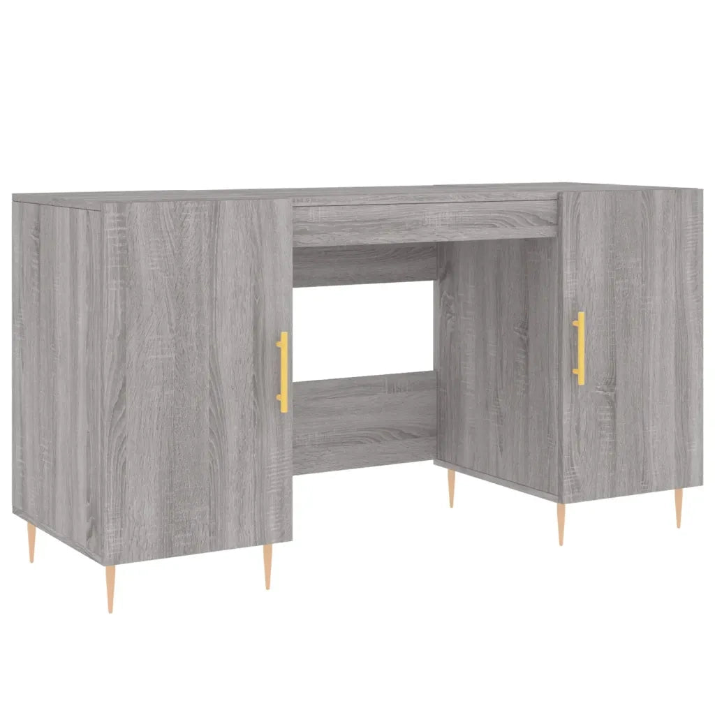 Scrivania Grigio Sonoma 140x50x75 cm in Legno Multistrato 829538
