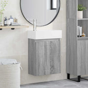 Mobile bagno con rubinetto Sonoma grigio 45,5 x 25,5 x 84 cm 889487