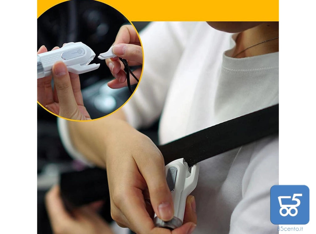 Martello Portatile di Sicurezza con Molla ad Alta Pressione per Finestrini Veicoli Auto e Taglierina Cintura