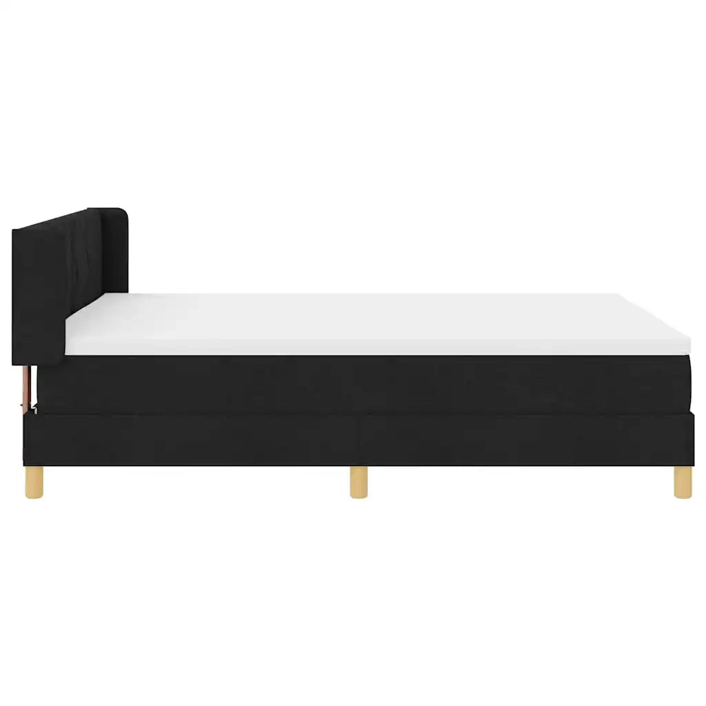 Letto a molle con materasso Nero 200 x 140 cm Poliestere 3341358