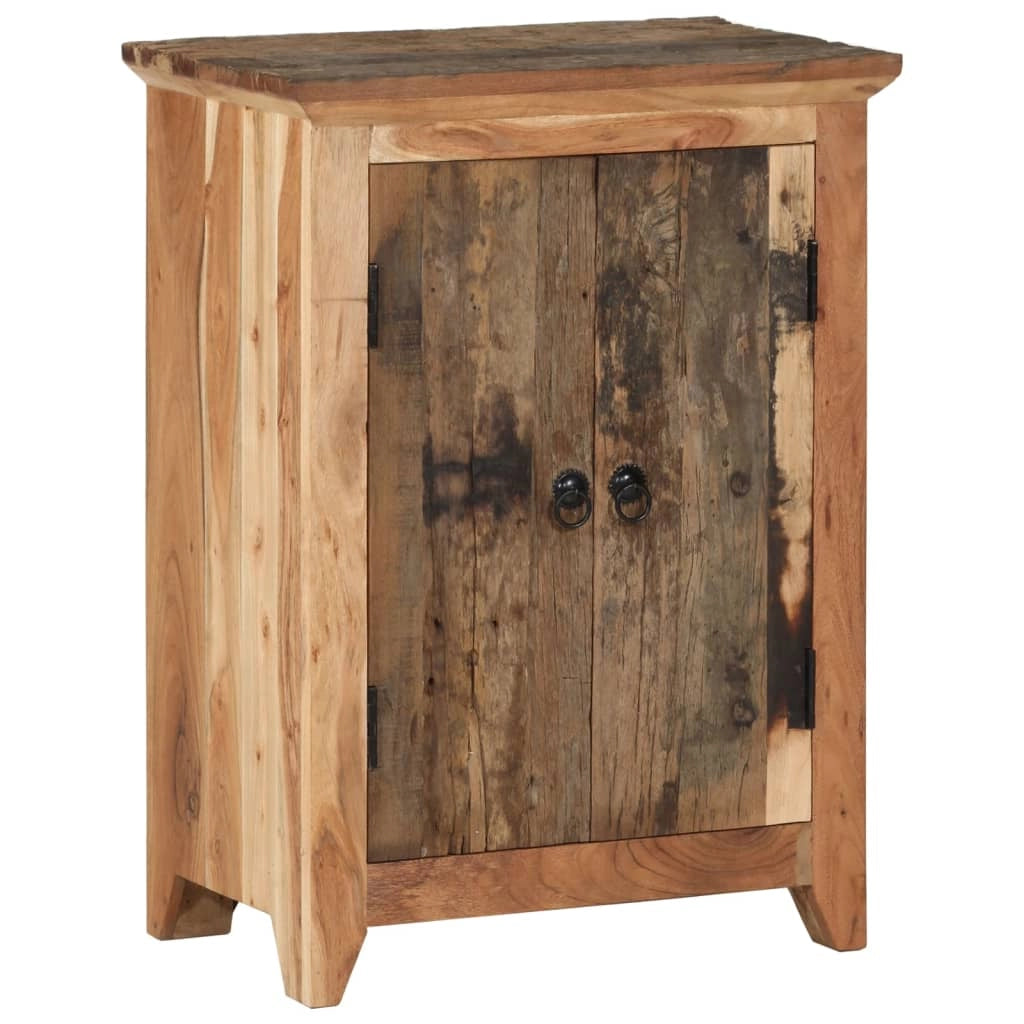 Credenza buffet cassettiera mobile contenitore organizer cucina soggiorno soggiorno 55 x 33 x 75 cm legno massello di acacia e legno di recupero marrone 02_0029588
