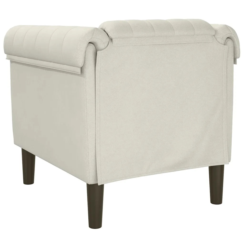 Poltrona | Sedia Relax Crema in Velluto