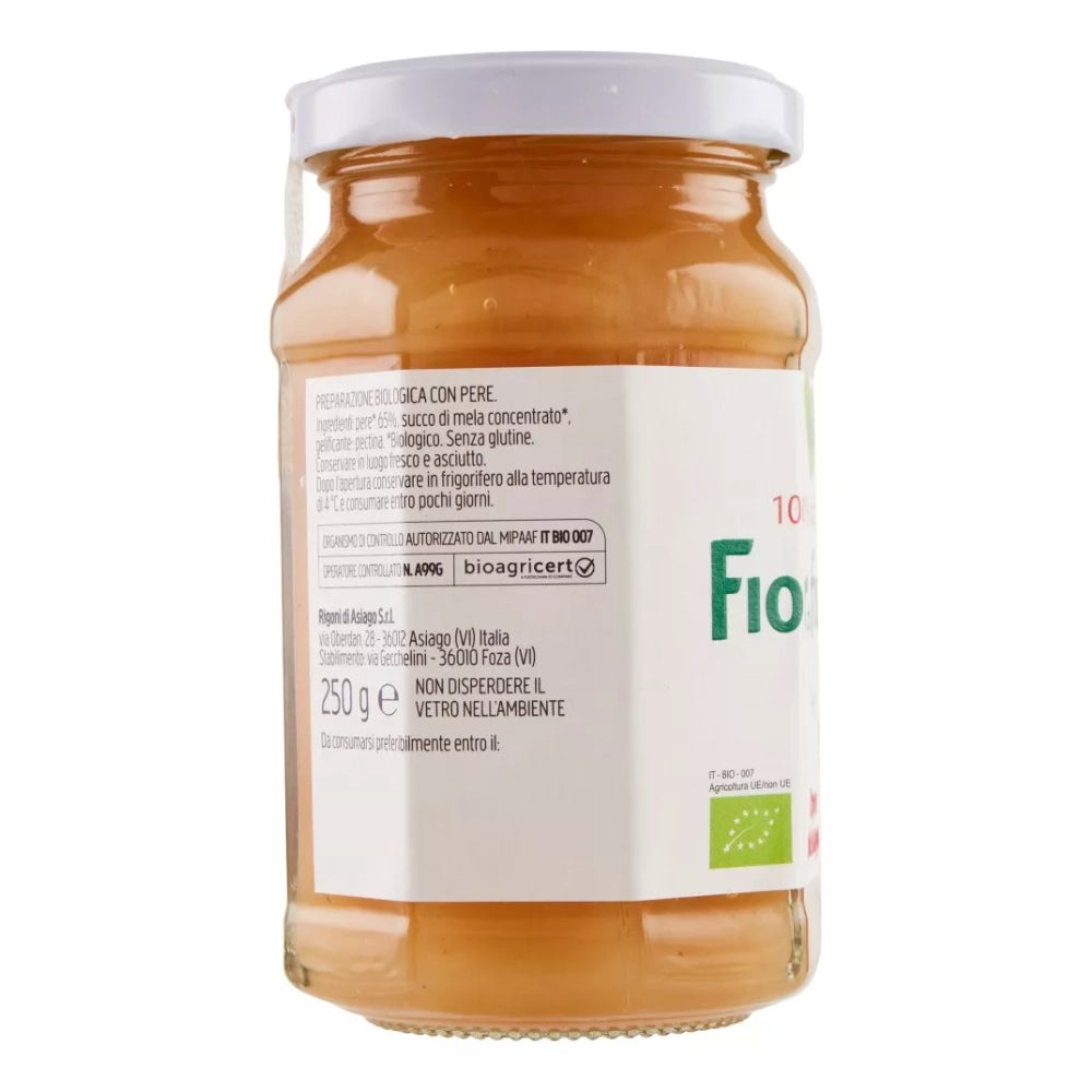 Rigoni di asiago fiordifrutta bio pere marmellata in vasetto da 250 grammi