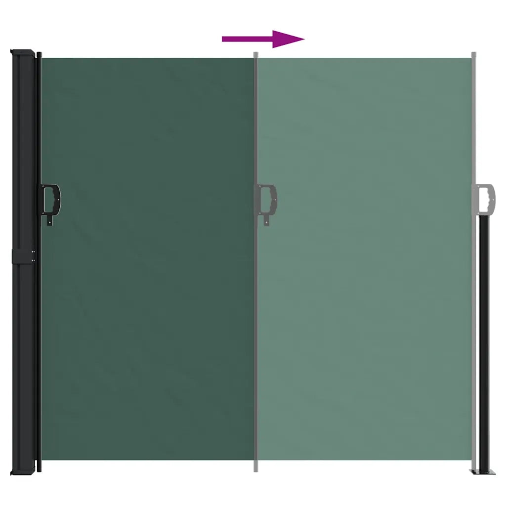 Tenda da Sole Laterale Retrattile Verde Scuro 180x500 cm 4004455