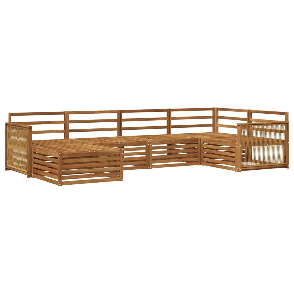 Set di divani da esterno 6 pz Naturale 3383567
