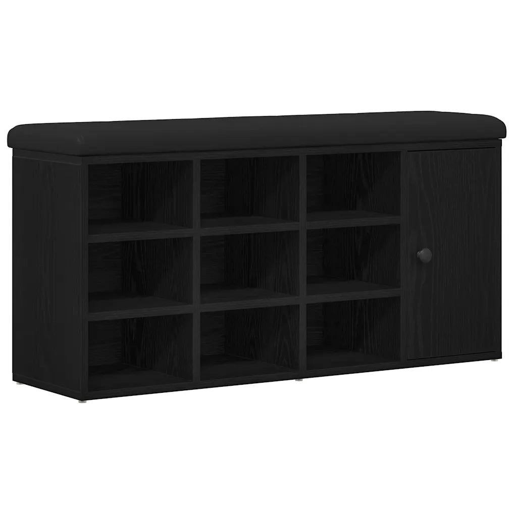 Panchina con contenitore Rovere Nero 102 x 32 x 50 cm 862986