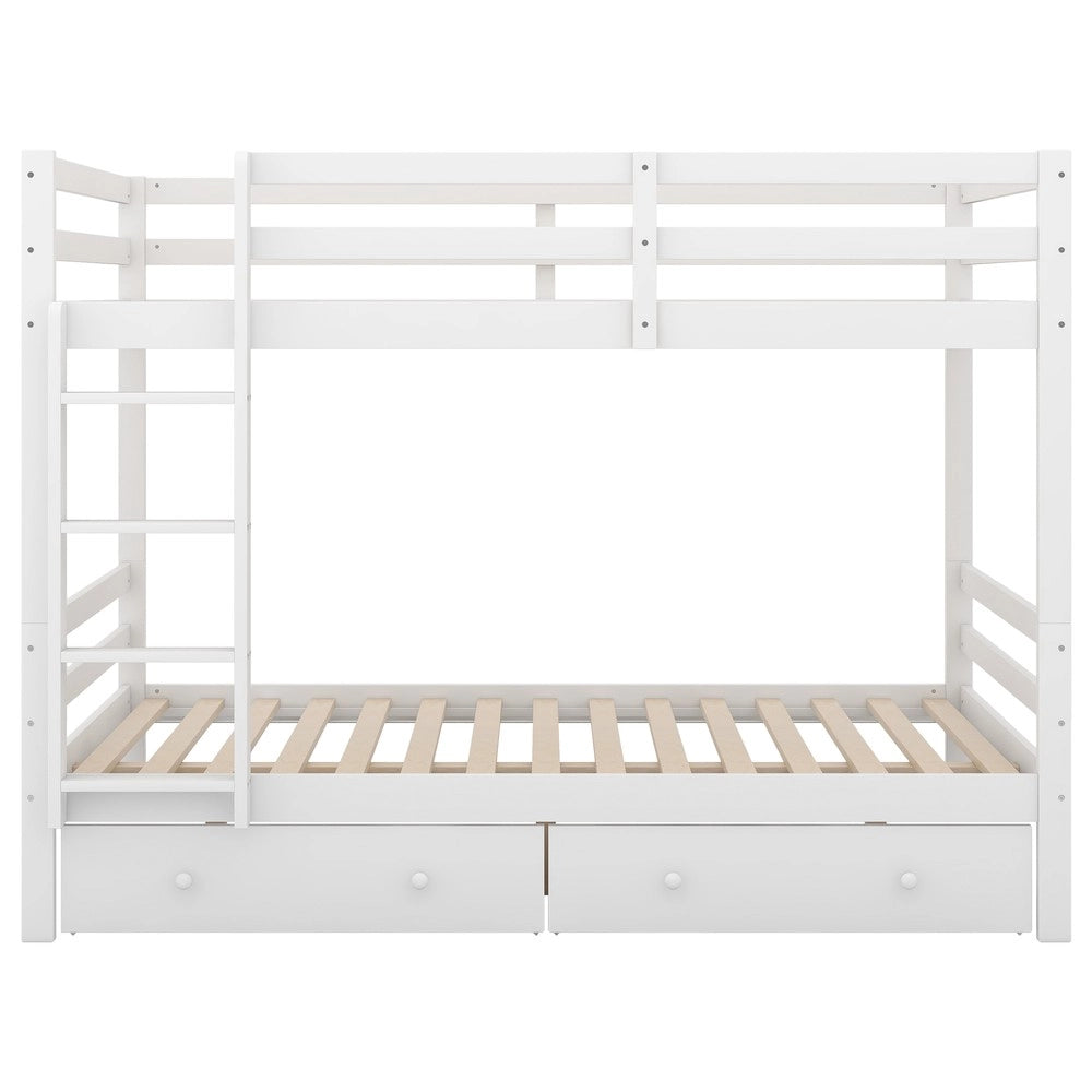 Letto a Castello con Cassetti e Contenitore ¨C MINIMAL ¨C Bianco 140x200