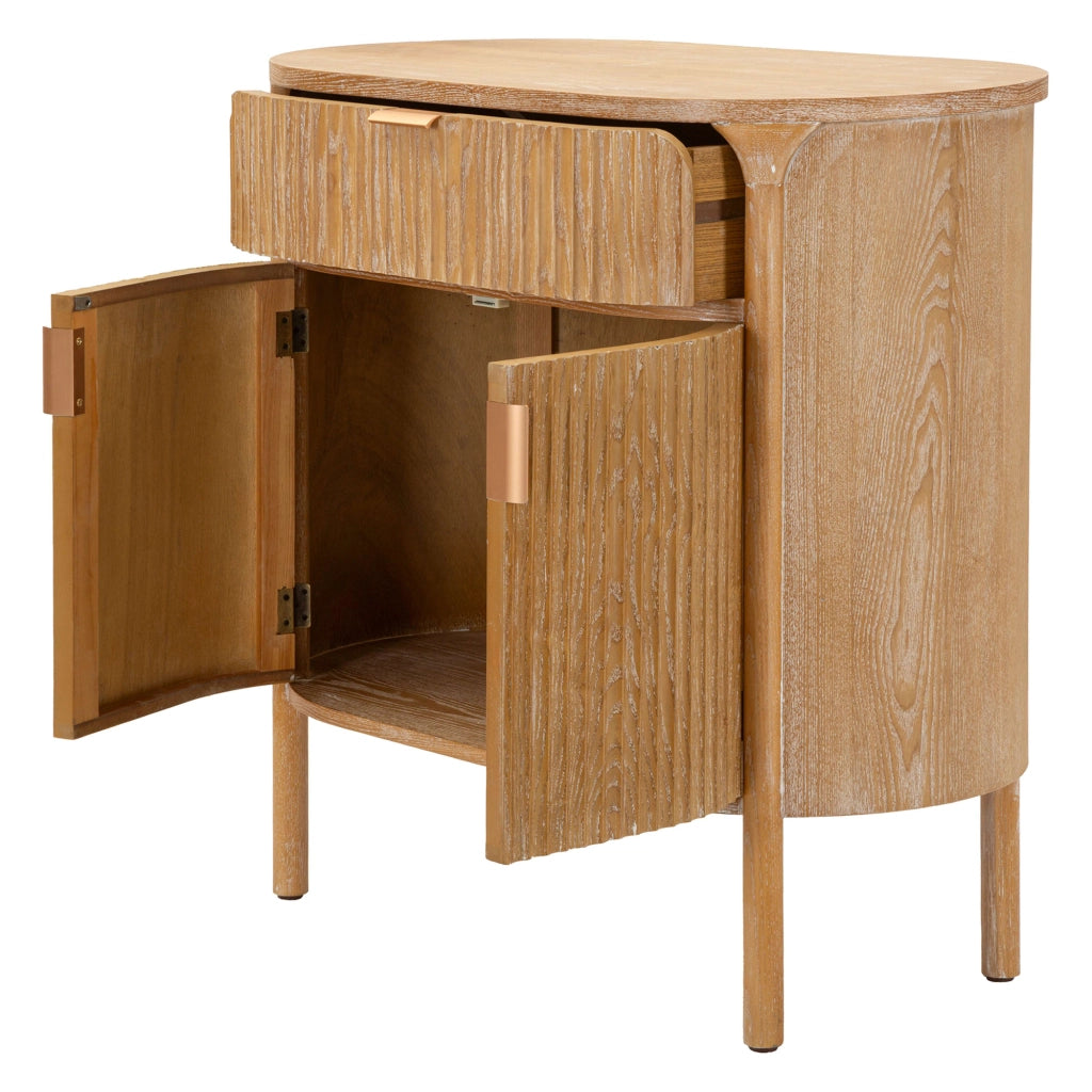 Madia Falomo, Credenza un Cassetto, 81x46x82h cm Marrone Ciliegio