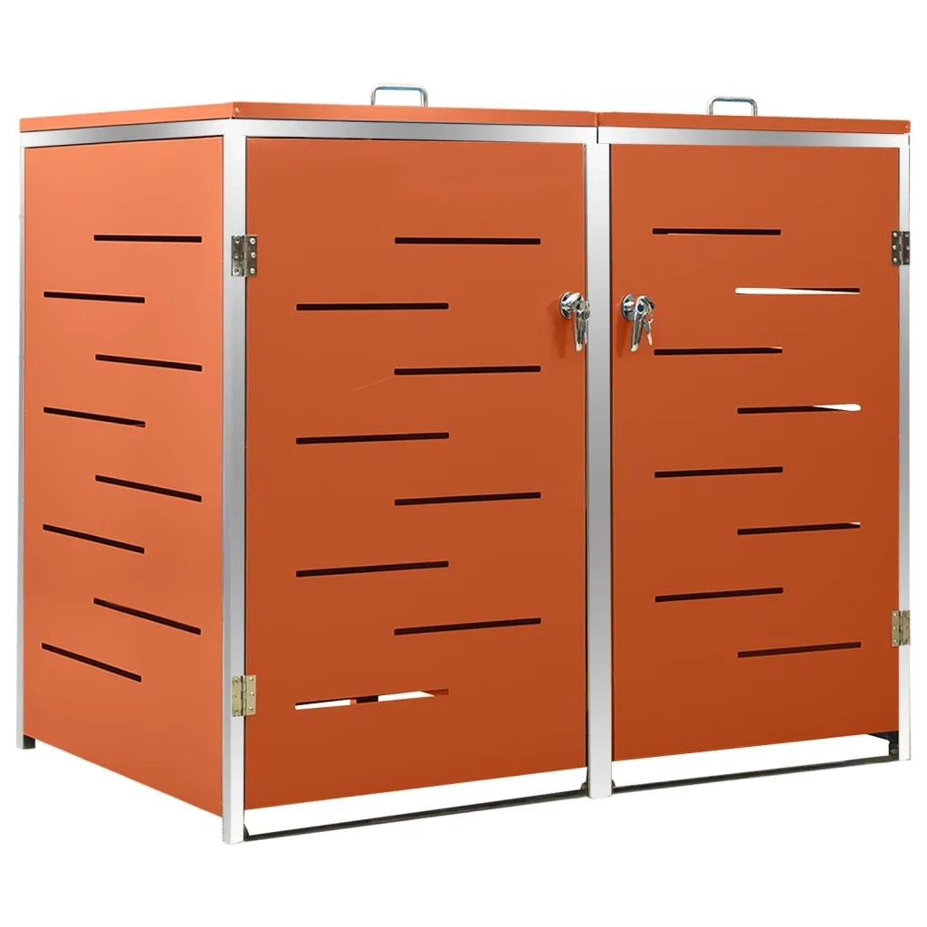 Copribidone per Spazzatura Singolo 69x77,5x112,5cm Acciaio Inox 149563