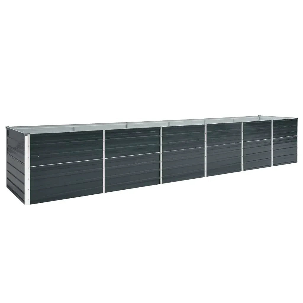 Letto Rialzato in Acciaio Zincato 480x80x77 cm Antracite 47071