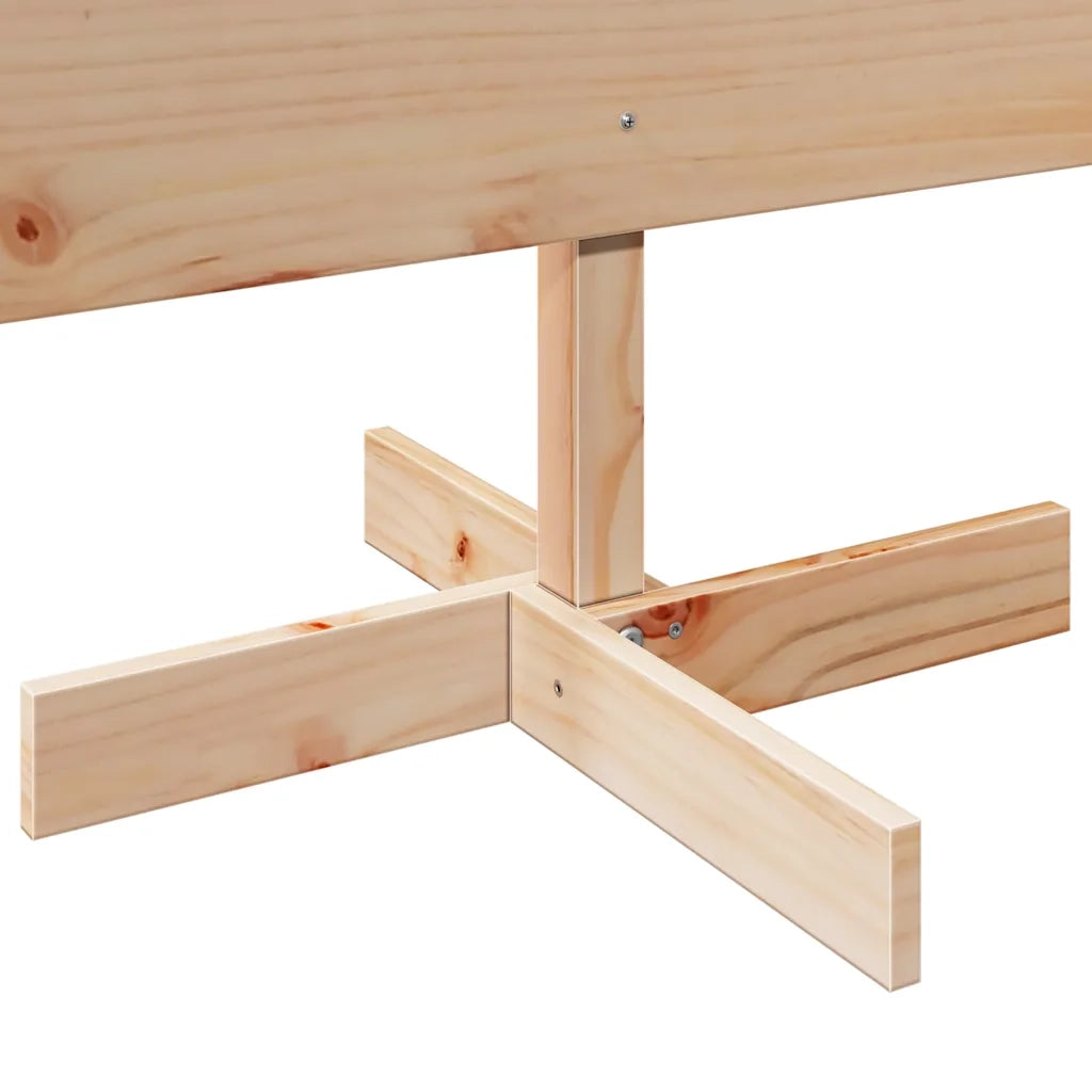 Albero di Natale Decorativo-Decorazioni natalizie in Legno 150 cm Legno Massello Pino