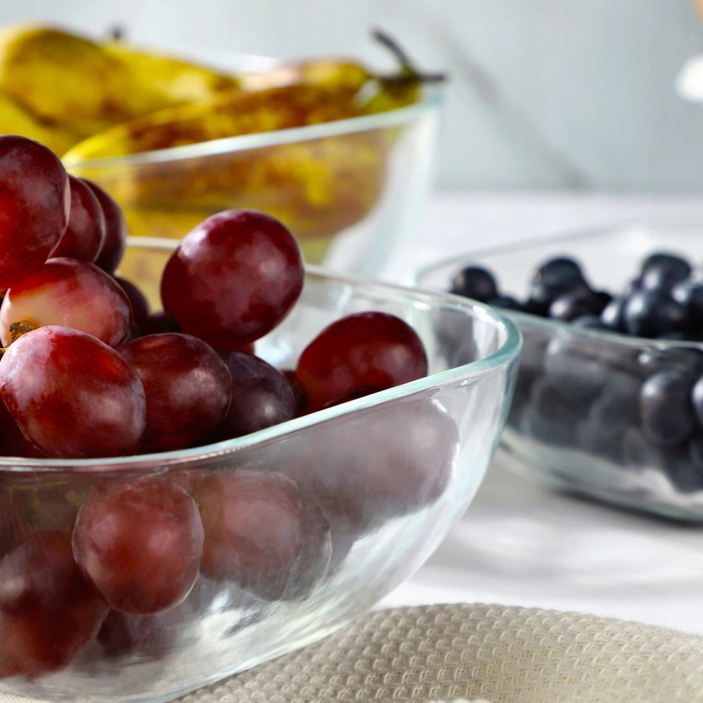 Ciotola per insalata KADAX, ciotola in vetro per snack, insalate e frutta, ciotola quadrata da 20 cm