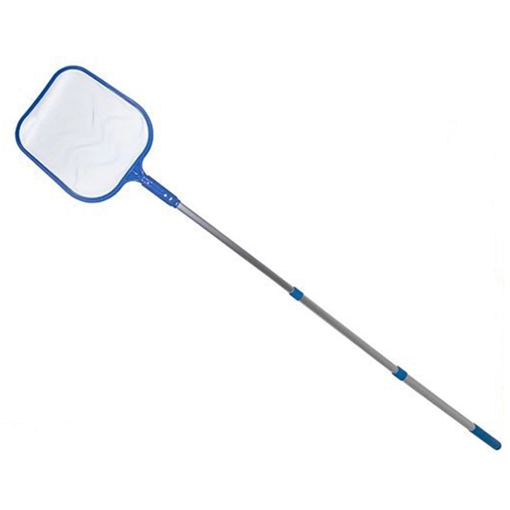 Trade Shop - Retino Per Piscina Con Manico Estensibile 185x30cm Strumento Pulizia Foglie 017544 -